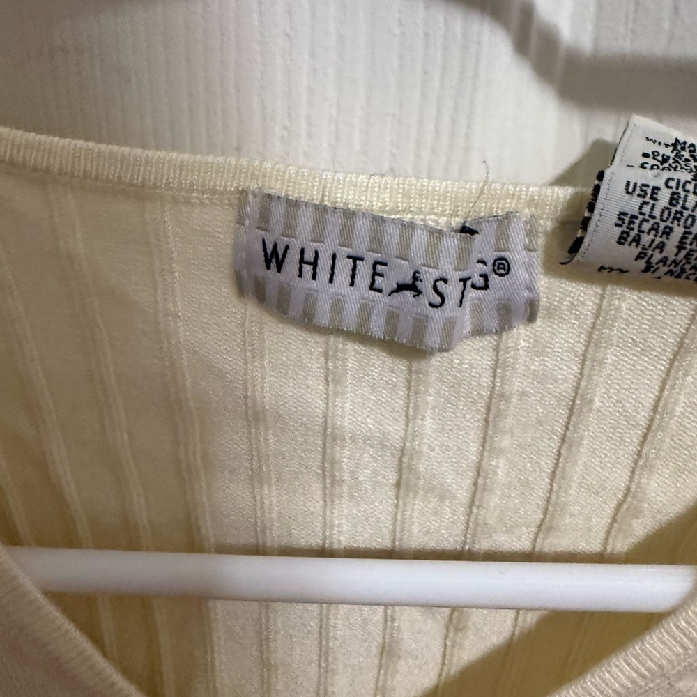 White Stag Women's Cream Ribbed Sweater